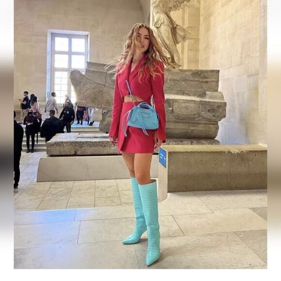 NWT Zara Cut out blazer dress pink size Small Bloggers Favorite - Picture 1 of 14